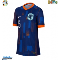 Nederland Nathan Ake #5 Bortedrakt Dame EM 2024 Kortermet